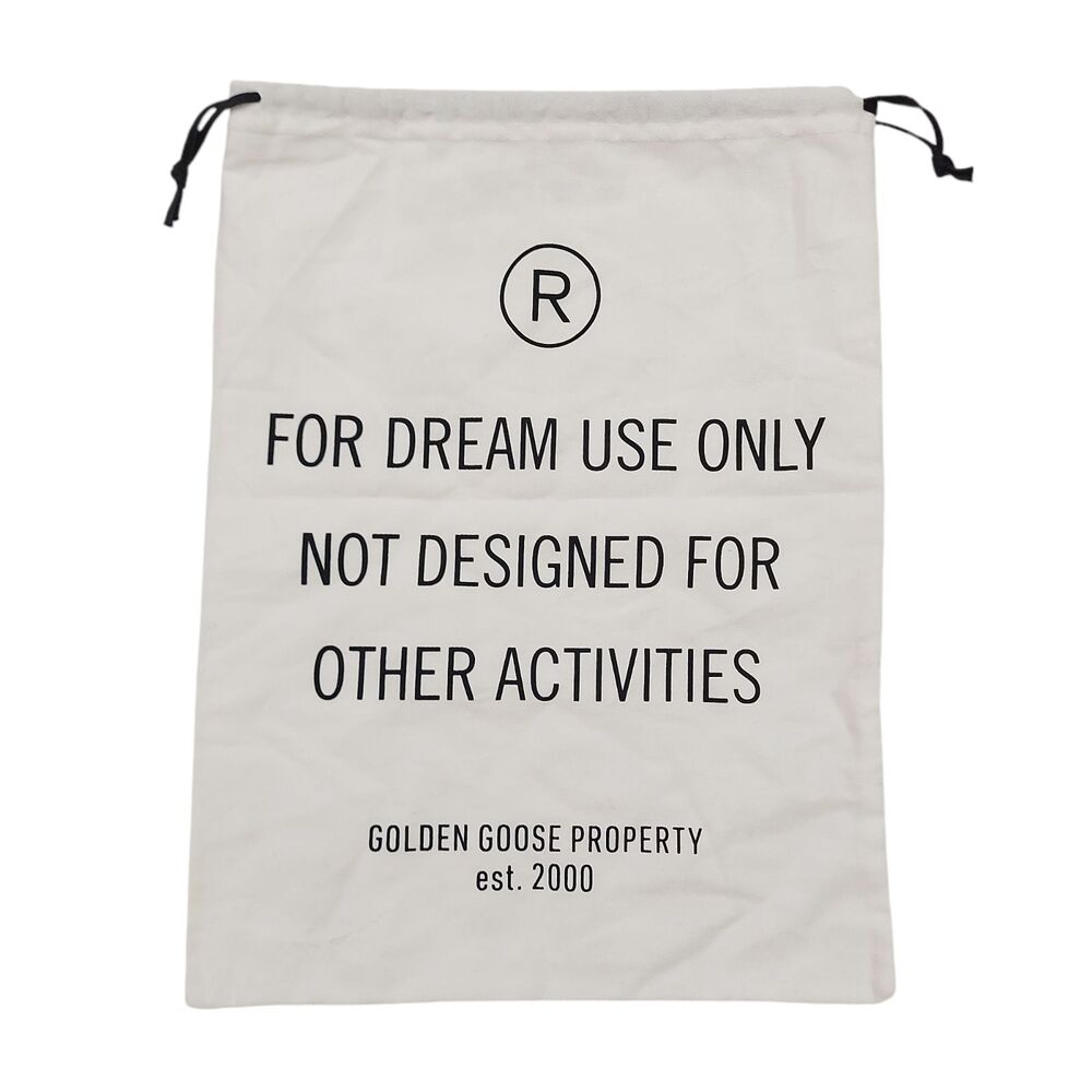 Golden Goose Dust Bag White Drawstring 15" x 11.5" 100% Cotton
